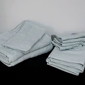 11 pc Casa Platino Light Blue Plush Cotton Towel